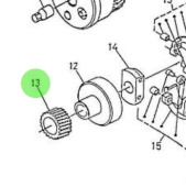 Nanni Diesel 970302844 - Governor Gear for Injection Pump Camshaft