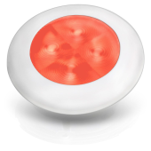 Hella Marine - Red Led Light Courtesy Lamp - Round Sl White - 24v
