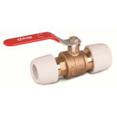 Hep2O Brass Ball Valves 2x Push-Fit for Hot & Cold Water Systems