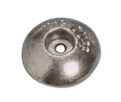 MgDuff Aluminium Round Hull & Rudder Dish-Shaped Anodes, Ø100–225 mm