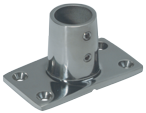 Allpa AISI 316 Stainless Steel 90° Railing Deck Sockets with Rectangular Base, Ø22.25–25.4 mm