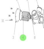 Nanni Diesel 970312423 - Sea Water Pump Impeller for T4 and T6 Marine Engines