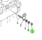 Nanni Diesel 970490903 - M8 Nut for Cylinder Head and Pump Assemblies