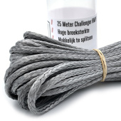 M-Ropes Challenger HMPE 12-Strand PU-Coated Low-Stretch Silver Rope 3-10 mm, 25-100 m