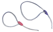 Sail Tie With Plastic Clip, L=550mm, Ø5mm