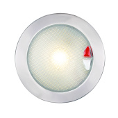Hella Marine 2JA 980 630-111 - Warm White / Red EuroLED 150 Touch Lamp, 9-33V DC Polished Stainless Steel Rim