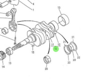 Nanni Diesel 970151515 - Complete Crankshaft for 2.60HE Engines