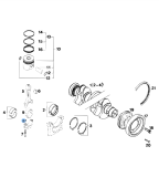 Vetus VD20057 - Straight Pin for Crankshaft DT43 - DTA43