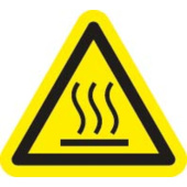 Marine Beware! Hot! Warning Sticker, Soft PVC, 50x50x50 mm