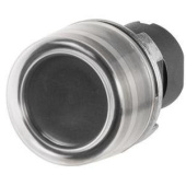Elfin Round Push Button Black With Rubber Cap