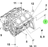 Bukh 14331-12180 - Cylinder Block Bush for S270J Engines