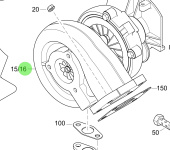 Steyr Z002486-0 - Turbo 144 VTI (RAL9006) Spare Part for MO144V38 Engines