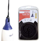 Ocean 90813 - Cabo Fender Line, Double Braided W/ Loop, Diam. 10mm, L 2m, Polyester, Navy Blue