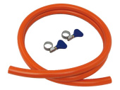 Talamex Gas Hose Thermoplast 8x15mm 100cm With 2 Stainless Steel Clamps