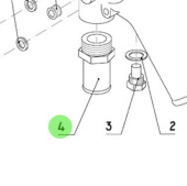 Nanni Diesel 970892303 - Hose Socket for Marine Engine Cooling and Exhaust Connections