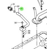 Bukh 008E7523 - Pressure Pipe Screw for DV36 Engines