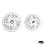 Trem L4674526 - Pair of Super Slim Waterproof Speakers 5,25" White Color