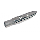 FNI AISI 316 Stainless Steel 16° Tilted Handrail Terminal for Ø22 mm Tube, 120 mm