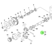 Nanni Diesel 970314231 - Governor Shaft Assembly for N4.38 Engines