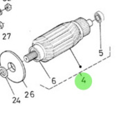 Nanni Diesel 970313461 - Starter Motor Armature Assembly for N3 and N4 Series Engines
