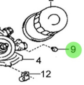 Nanni Diesel 970314107 - Intake Manifold Suction Hole Plug for Oil Filter Assembly