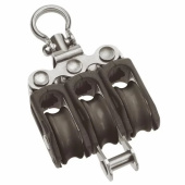 Barton N00331 - Size 0 20mm Plain Bearing Pulley Block Triple Swivel & Becket