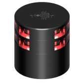 Lopolight 201-014ST-B-180-CD - Navigation Light 2NM 180° Red, Double, Black W/Conn & Alu-Base (CD)