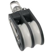 Barton N05220 – Double Reverse Shackle Block Size 5 54mm, Plain Bearing, 2x Ø54mm Sheaves, Max Rope 12mm