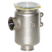 Guidi Water Strainer Tirreno Series with See-Through Grilamid TR55 Cover, BSPP Thread, Nickel-Plated Brass, G 3/4"