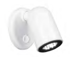 Plastimo 60739 - Vertical bulkhead mounting, White LED spotlight, with MR11 6-LED bulb (8-30V, 1.2W, 120lm)