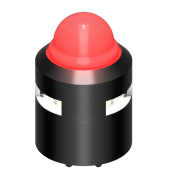 Lopolight 301-411+200-012G2S-B - Obstruction Light 3NM Red + 360° White/Strobe, Black
