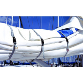 Blue Performance Sail Ties Clips – Adjustable Clips for Neat Sail Storage