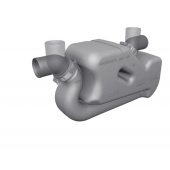 Vetus LSSA Exhaust Waterlock 7.5 Litres with Rotating Inlet and Outlet