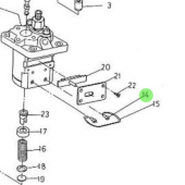 Nanni Diesel 970303947 - Tappet Guide Pin for Injection and Feed Pump Assemblies