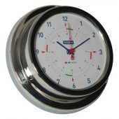 Vion Quartz Clock Radio Silence Stainless Steel Including Wall Mount Ø127 mm