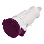 CEE Purple Connector Plug IP44 2P-16A-24V