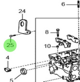 Nanni Diesel 970314133 - Flange Bolt for Cylinder Head Assembly