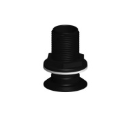 Trudesign 90678 BSP 1'' Threaded Flush Through Hull - Black - Packaged