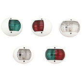 Allpa LED Navigation Light, 2-Colors, 8-30v, LED 1w, 2x 112,5°, White Housing With Red/Green Lens