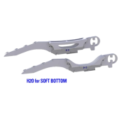 Hurley H2O Davit System 6" Mount Soft Bottom White With Foot Plate To Permanently Mount To Swim Platform