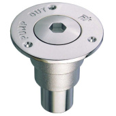 Guidi Deck Filler With Hose Connector Chrome Plated Brass - Pump Out (Black Water) Ø38/50 mm