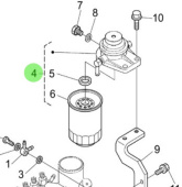 Nanni Diesel 970313668 - Fuel Filter Assembly for N4 Series Engines