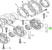 Nanni Diesel 970313883 - Bearing Case and Wheel Assembly for N3.21 Engines