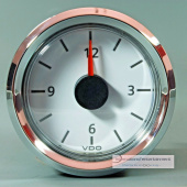 VDO A2C60001015 - Veratron ViewLine - 52mm White Quartz Clock 12V DL