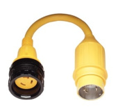 Marinco Pigtail Adapter 30A 125V Female Connector 50A 125/250V With Male Plug