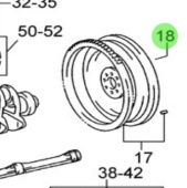 Nanni Diesel 970312121 - Hex Head Bolt With Integral Washer for Crankshaft and Piston Assembly