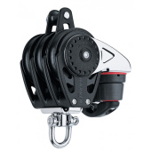 Harken HK2618 Carbo Triple Air Block 57 mm with Cam and Becket for Rope 10 mm