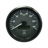 VDO A2C3832850030 - SingleViu Speedometer 140 Mph Black 100mm White Lighted