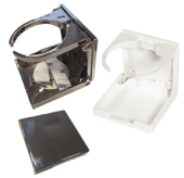 Allpa Plastic Drink Holder, Foldable, A=104mm, B=98mm, C=94mm, Chromed