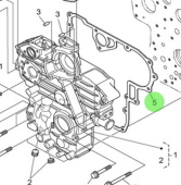 Nanni Diesel 970315724 - Timing Gear Case Gasket for N4.65 Engines